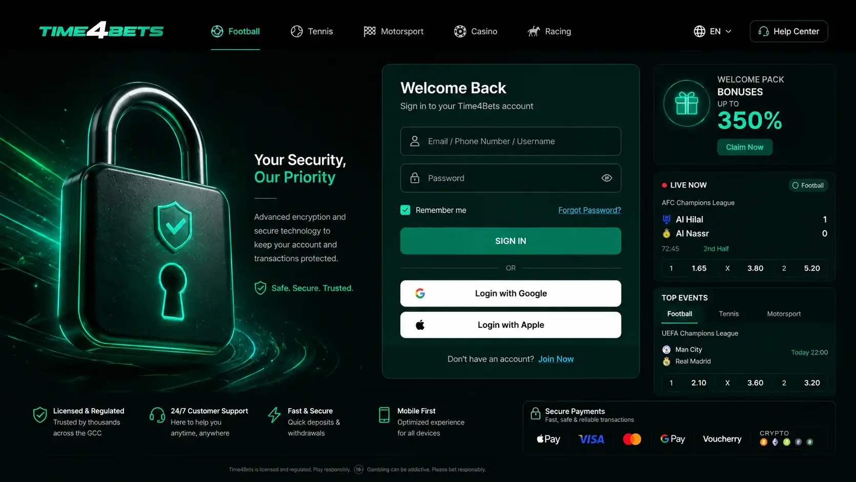 Login-Time4bets